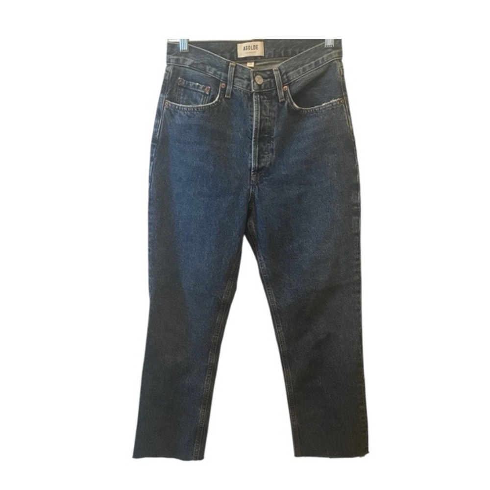 Agolde Lana Organic Cotton Frayed Hem Cropped Jeans